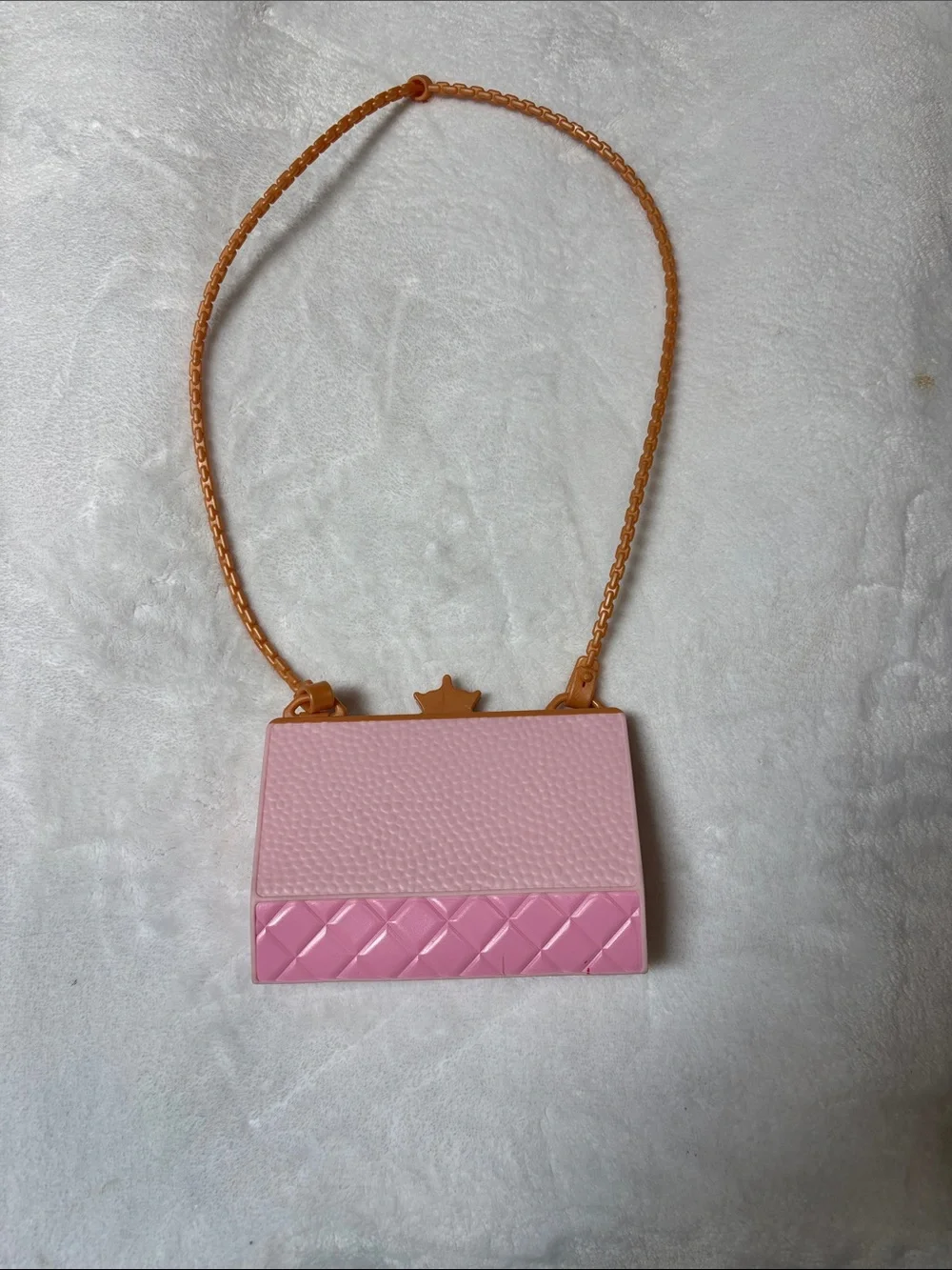 Disney Pink Mini Crossbody Bag with Princess Emblem and Tan Strap